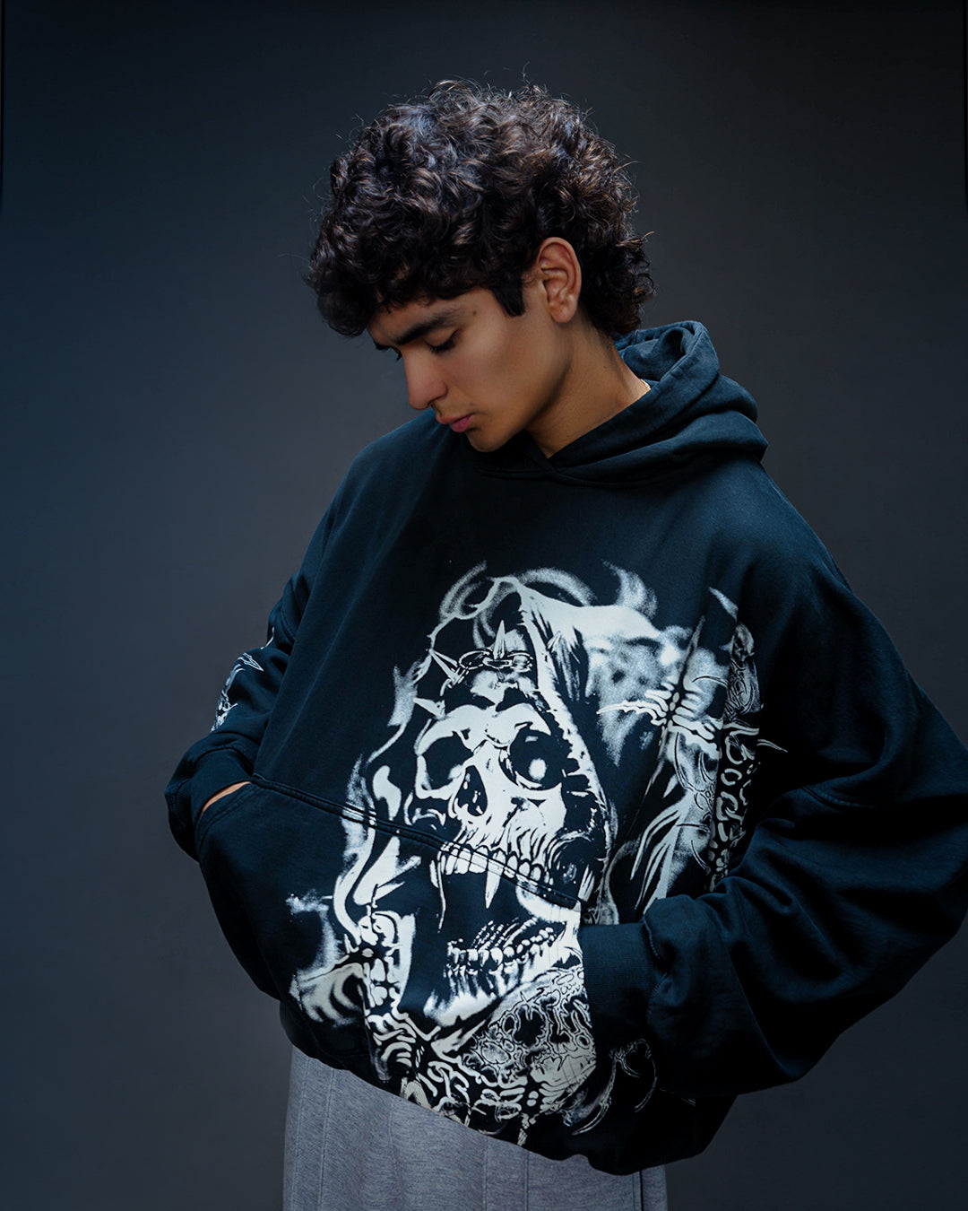 HOODIE SOUL SKULL WHITE