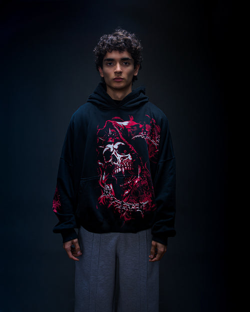 HOODIE BLOOD SKULL RED