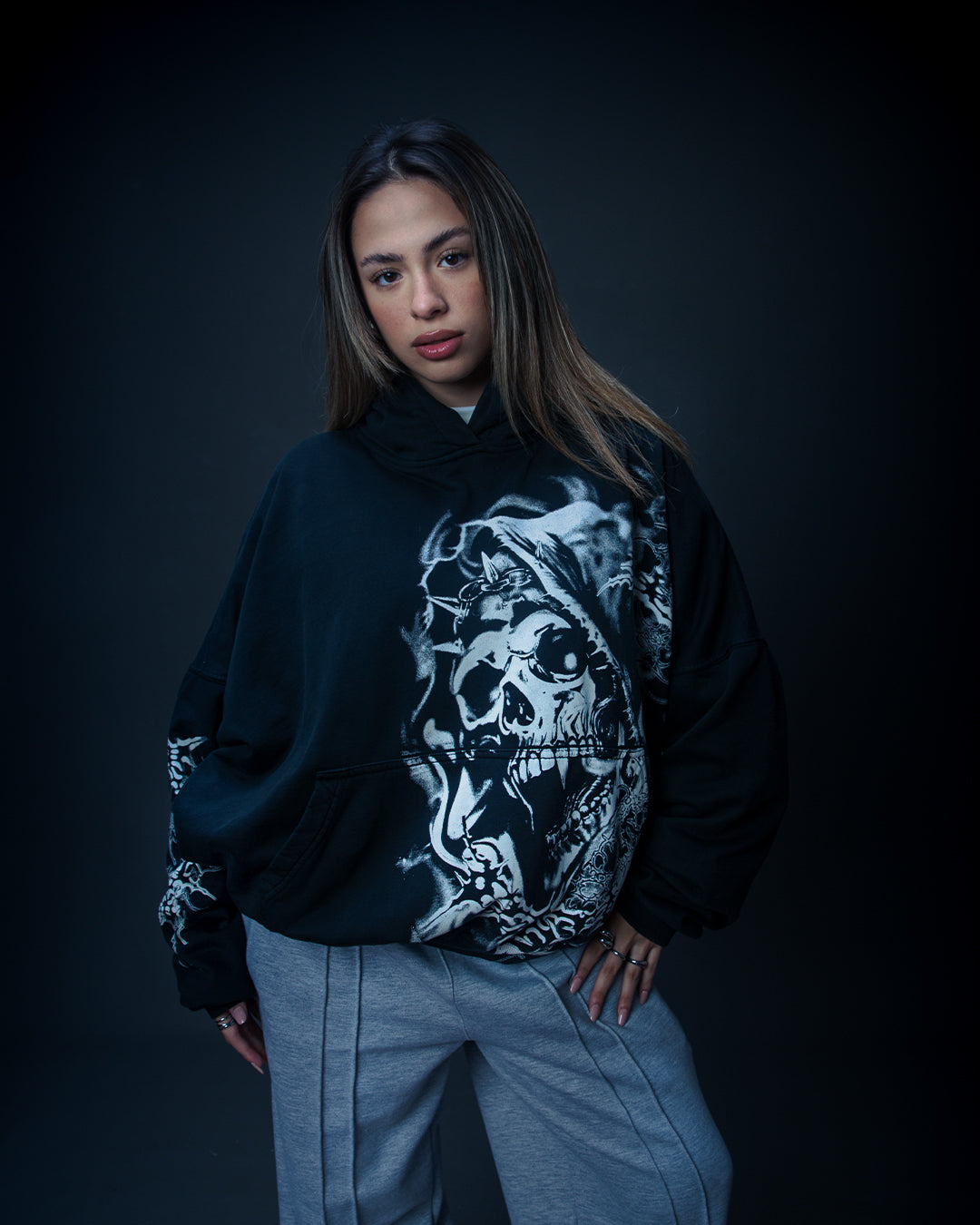 HOODIE SOUL SKULL WHITE
