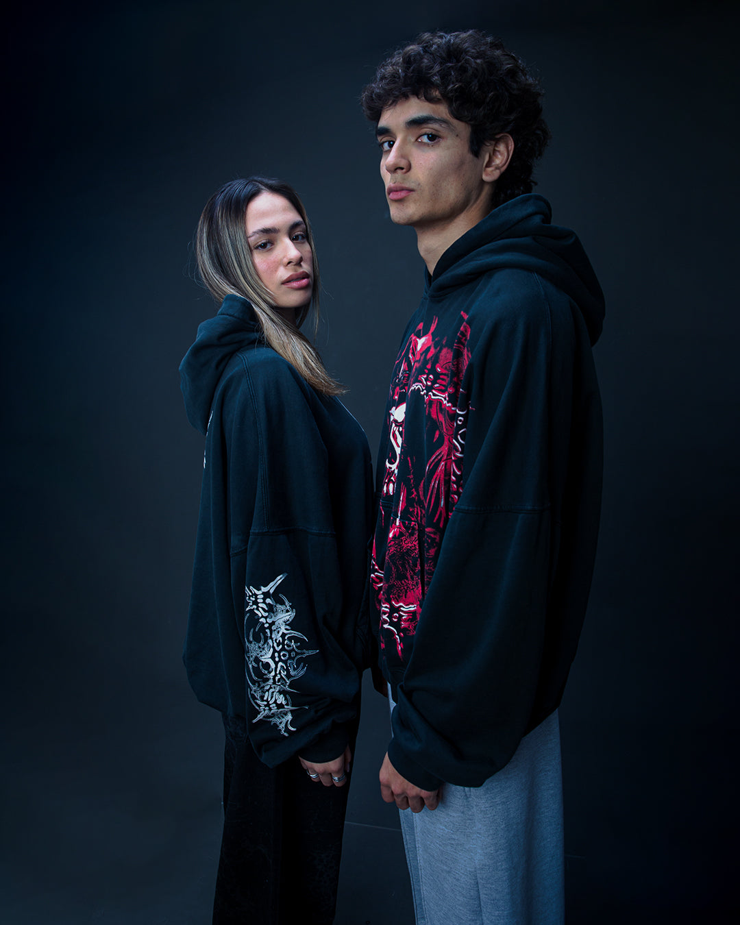 HOODIE BLOOD SKULL RED