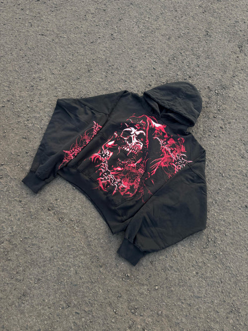 HOODIE BLOOD SKULL RED
